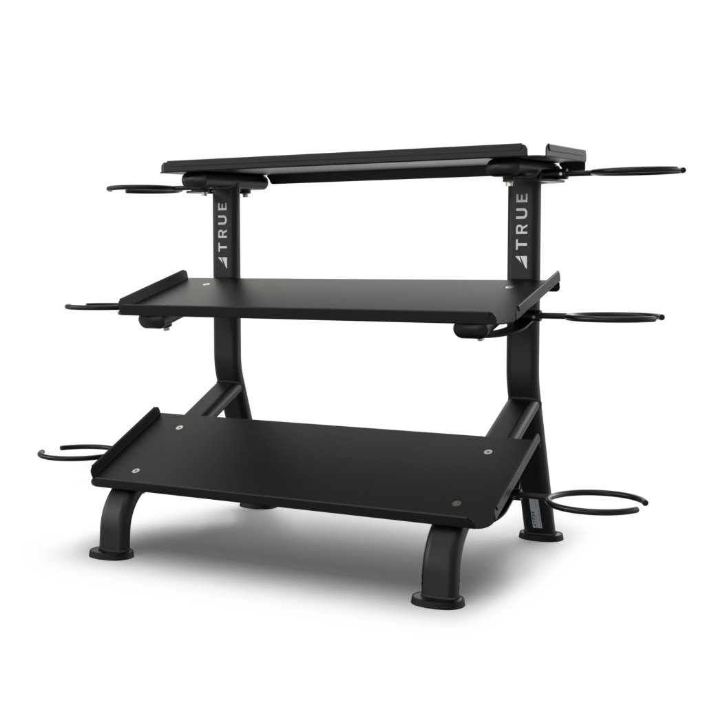 TRUE FITNESS 3-Tier Flat Tray Dumbbell Rack