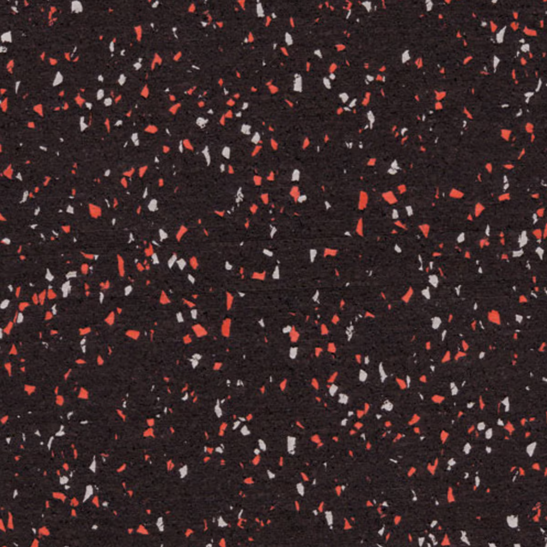 Rubber Flooring Roll with Red and Gray Fleck - 8mm